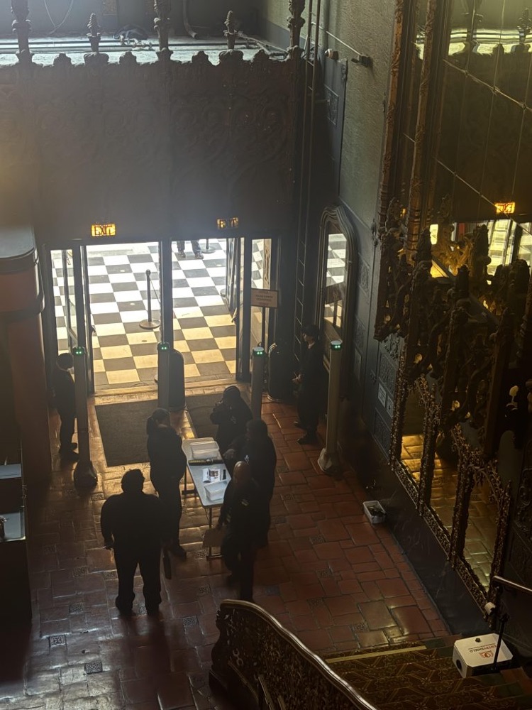 Entry Shield rental screening setup at an event