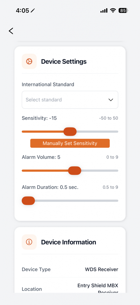 Standards & Sensitivities