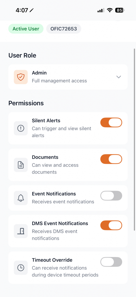 Admin Permissions